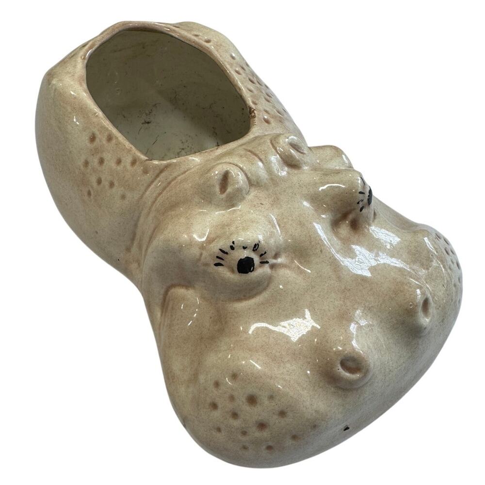 Vintage Mid Century Charming Hippopotamus Planter